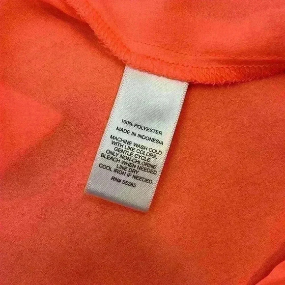 Express Orange Button Front The Portofino Shirt Size Small - Picture 6 of 15